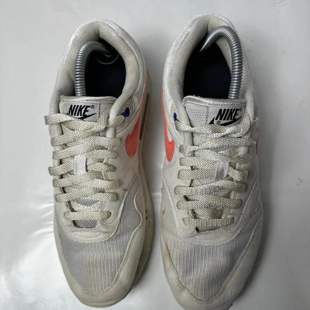 Nike ID Air Max 1 Men's Sz 10.5 White/Neon Pink (CN9671-991)